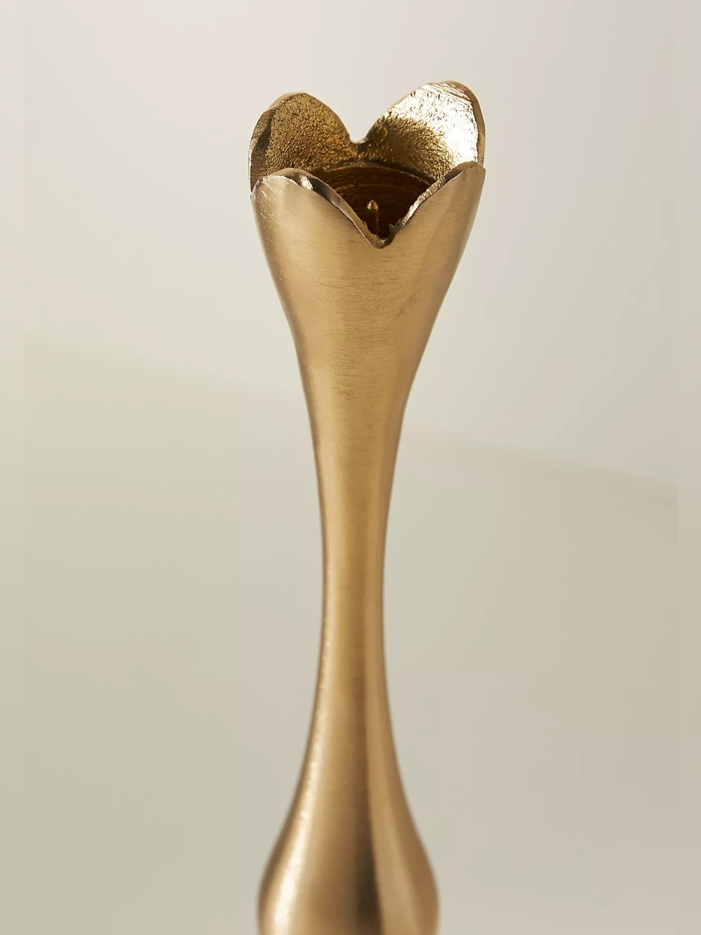NEW Anthropologie Marizia Gold Taper Candle Holder - Set of 3 sold out online - Picture 4 of 9